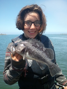girl with rockfish
